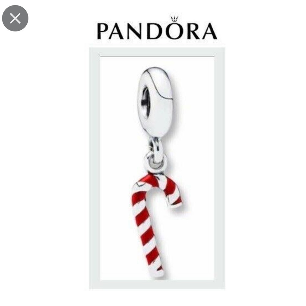 Authentic Pandora 791193EN09 Sterling Silver Candy Cane Charm